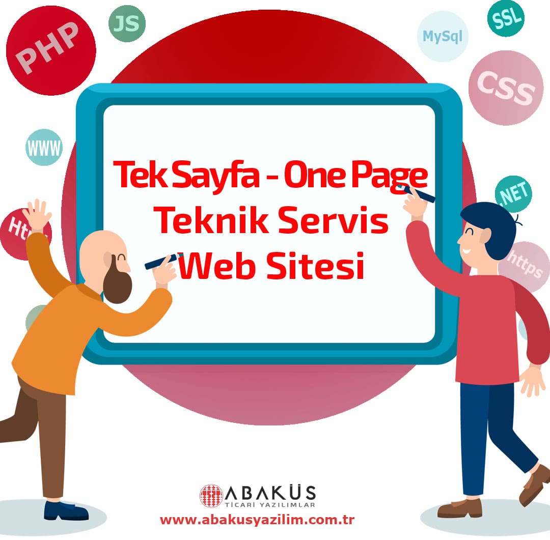 Tek Sayfa - One Page Teknik Servis Web Sitesi